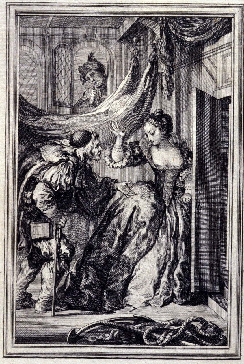تقويم Aniards - في "" حكايات وأخبار في شعر "" لجان لافونتين. 1776. رسم بي بي شوفارد. بواسطة بيير فيليب شوفارد