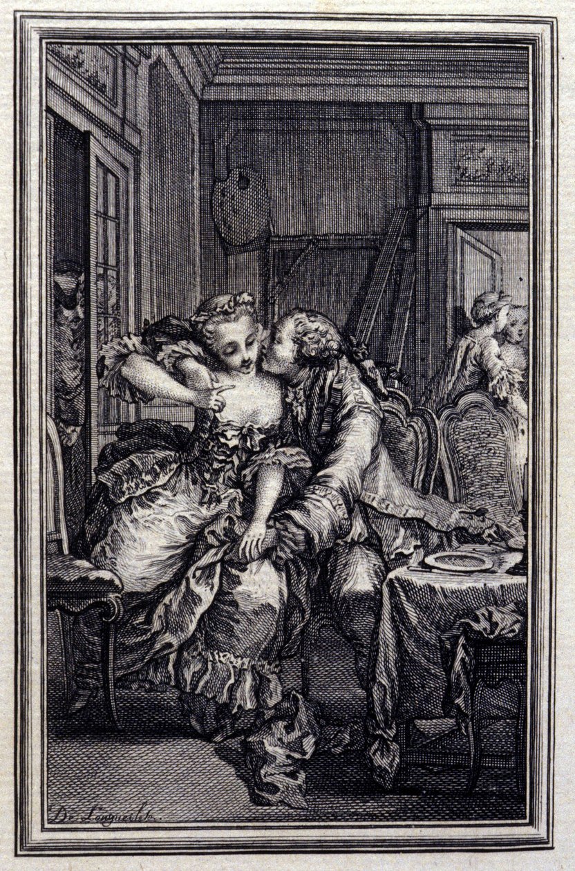 ليس ريميس - في "" حكايات وقصص قصيرة في الشعر "" لجان لافونتين. 1776. رسم بي بي شوفارد. بواسطة بيير فيليب شوفارد