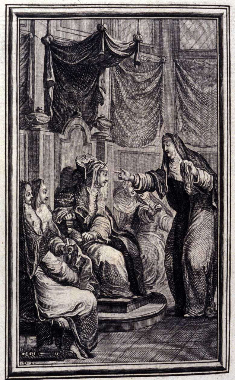 سفر المزامير - في "" الحكايات والقصص القصيرة في الشعر "" لجان لافونتين. 1776. رسم بي بي شوفارد. بواسطة بيير فيليب شوفارد