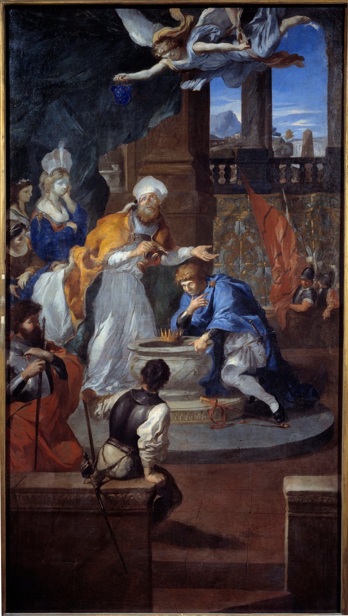 معمودية كلوفيس في ريمس في 25 ديسمبر 496. رسم بيير بوجيه (1620 - 1694) بواسطة بيير بوجيت
