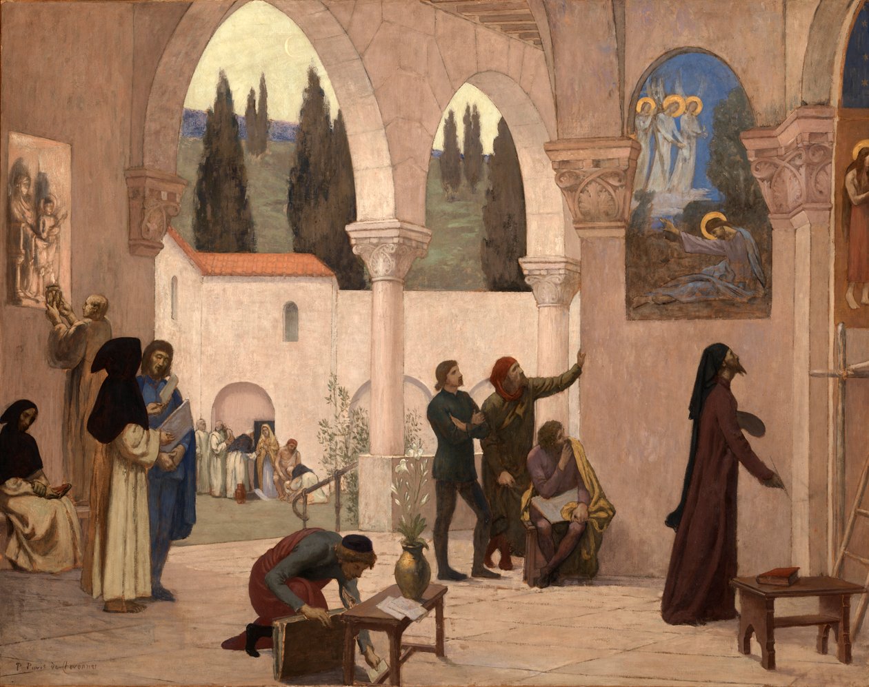 الإلهام المسيحي ، كاليفورنيا. 1887-1888. بواسطة بيير بوفيس دي شافان