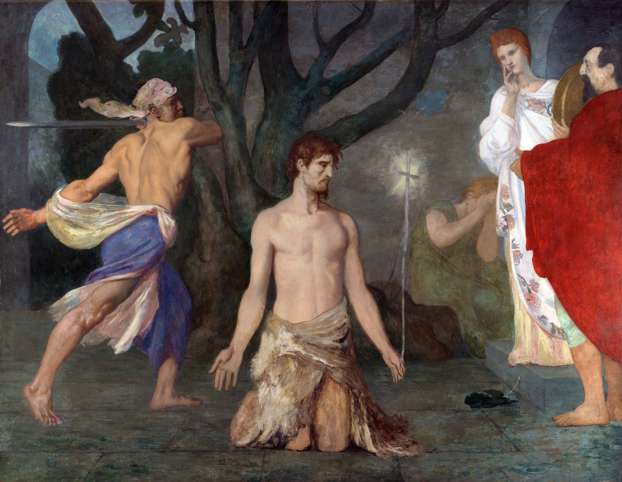 Puvis de Chavannes، Pierre Cecil (1824-1898) قطع رأس القديس يوحنا المعمدان زيت على قماش ج. 1869 المعرض الوطني ، لندن 243.5x318 بواسطة بيير بوفيس دي شافان