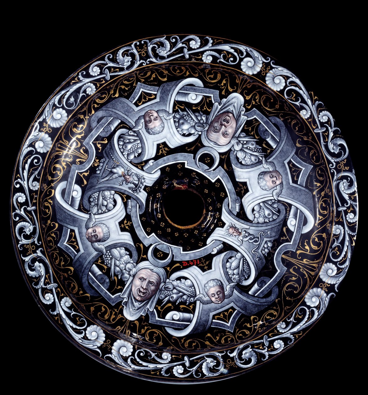 ظهر Enamaille مسطح منسوب إلى Pierre Reymond (نشط 1537 - بعد 1584) 1569. باريس ، متحف اللوفر بواسطة بيير ريمون