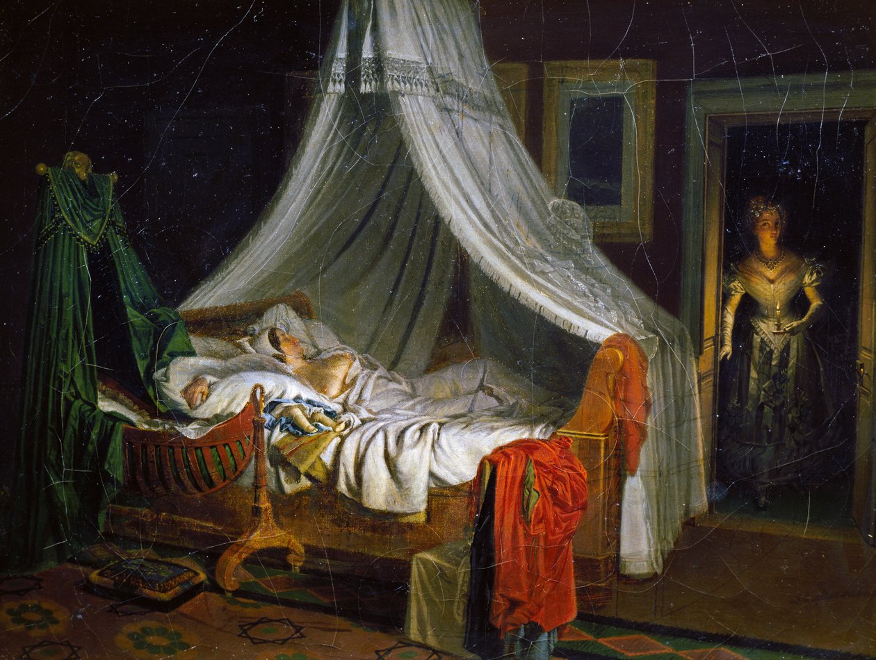 Return from dance, painting by Pierre Roch Vigneron (1789-1872), oil on canvas, 24,4x32,5 cm, France بواسطة بيير روش فيجنرون