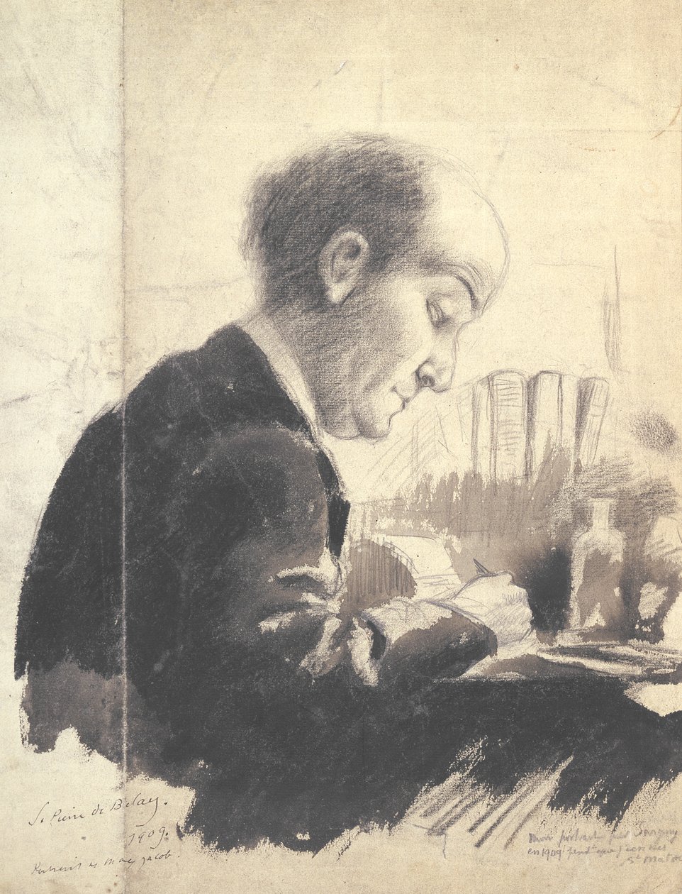 صورة لماكس جاكوب (1876-1944) 1917 (قلم رصاص وغواش) بواسطة بيير دي بيلاي