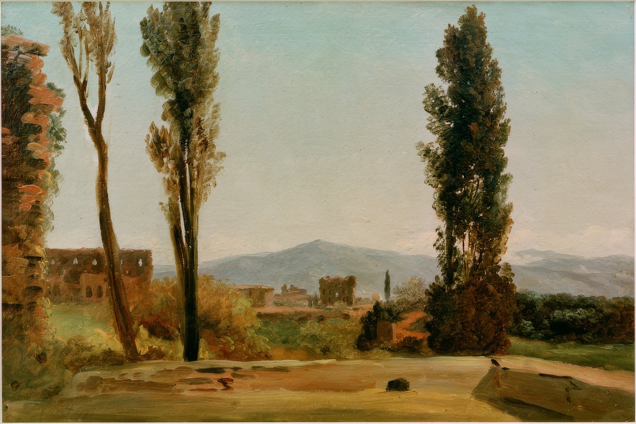 في حدائق Farnese: The Three Poplars and the Monte بواسطة بيير دي فالنسيان