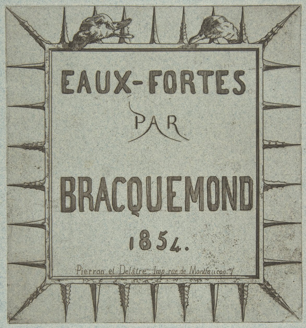 النقش بواسطة Bracquemond ، 1854. بواسطة Pierron et Delâtre