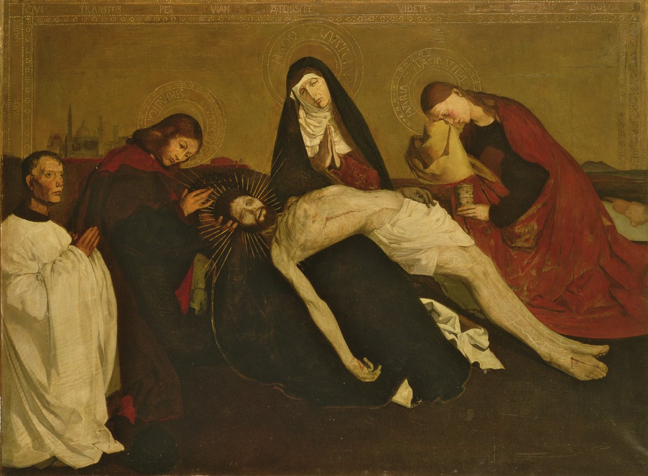 نسخة بعد Pieta de Villeneuve-Les-Avignon ، 1913-14 بواسطة بيت موندريان