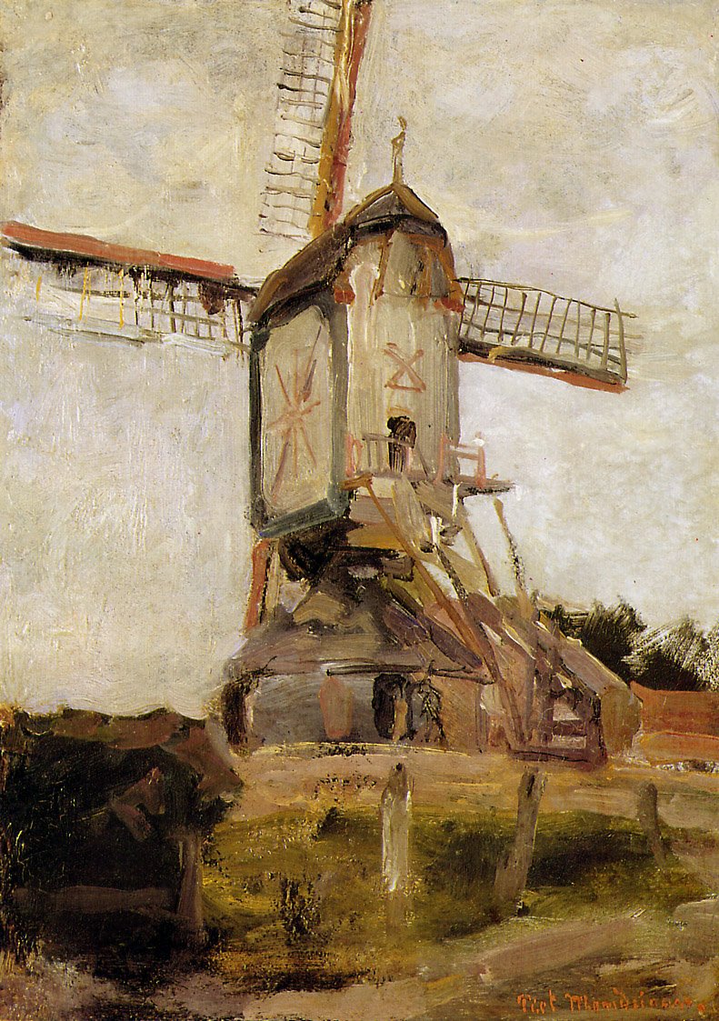 Post Mill في Heeswijk بواسطة بيت موندريان