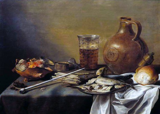 لا تزال الحياة مع كوب من البيرة ، 1644 بواسطة بيتر كليز