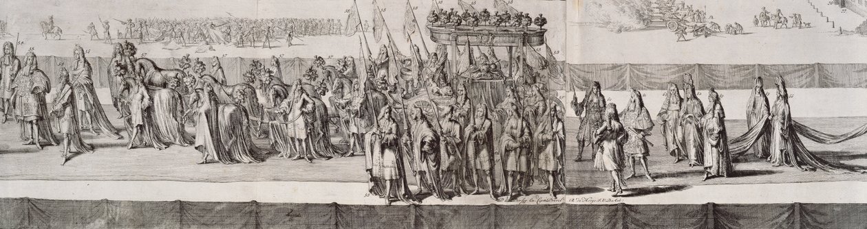 موكب جنازة الملكة ماري الثانية (1662-94) تفاصيل التابوت ، محفورة بروميني دي هوج (1645-1708) 1695 بواسطة بيتر بيرسوي
