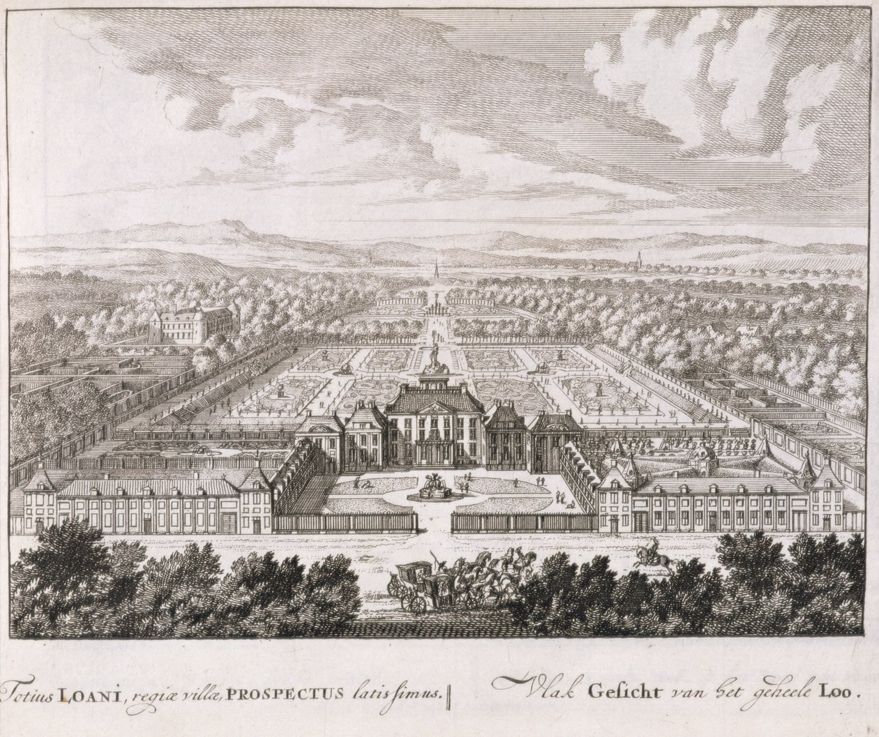 قصر أميري ، من "Admirandorum Quadruplex Spectaculum" ، بقلم جان فان كول (1656-1703) ، نشر قبل 1715 بواسطة بيتر شينك