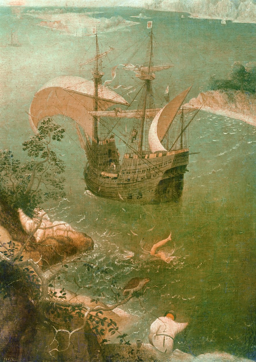 المناظر الطبيعية مع سقوط إيكاروس ، c.1555 زيت على قماش من 3675 بواسطة بيتر بروغل الأكبر