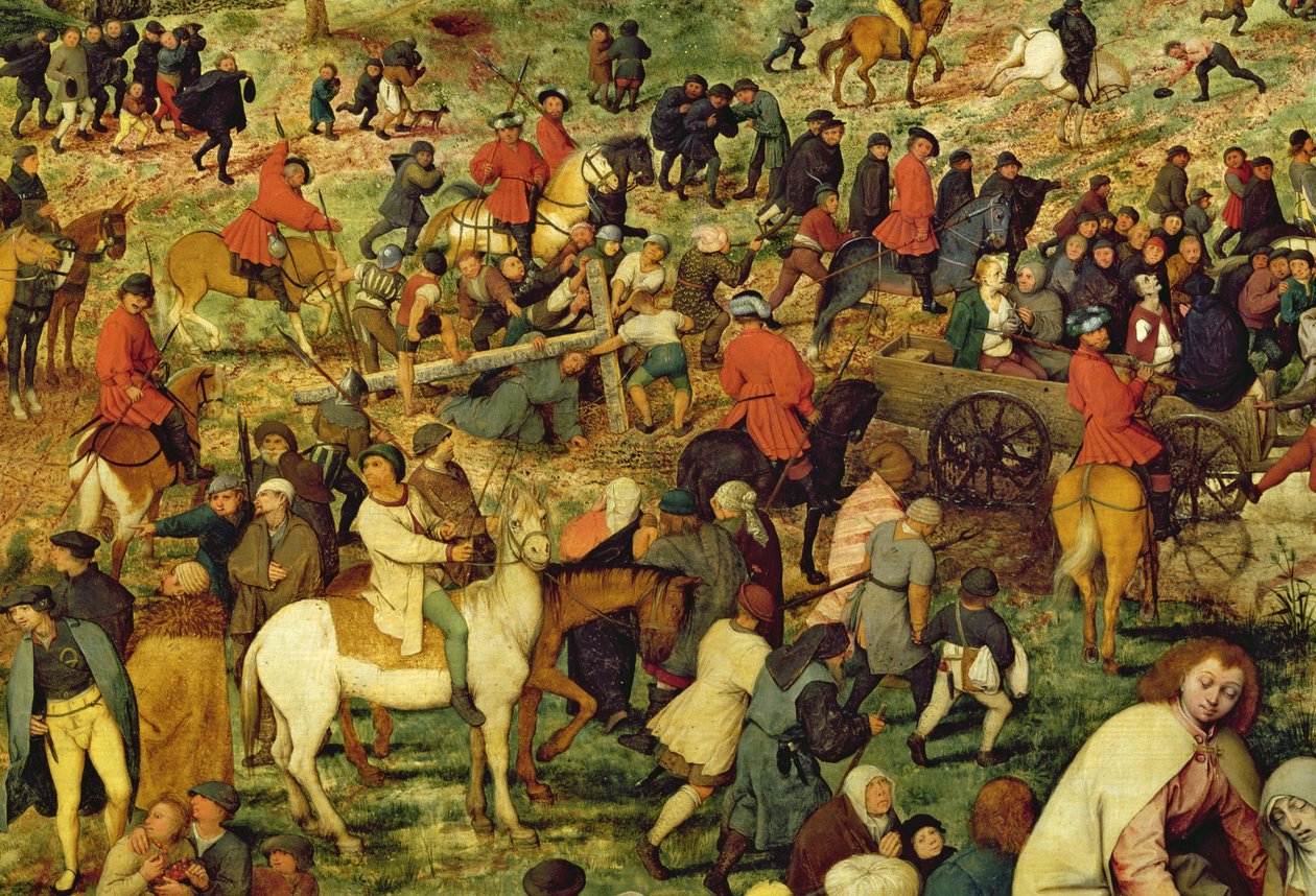 الطريق إلى الجلجثة ، 1564 زيت على تفاصيل لوحة عام 186439 بواسطة بيتر بروغل الأكبر