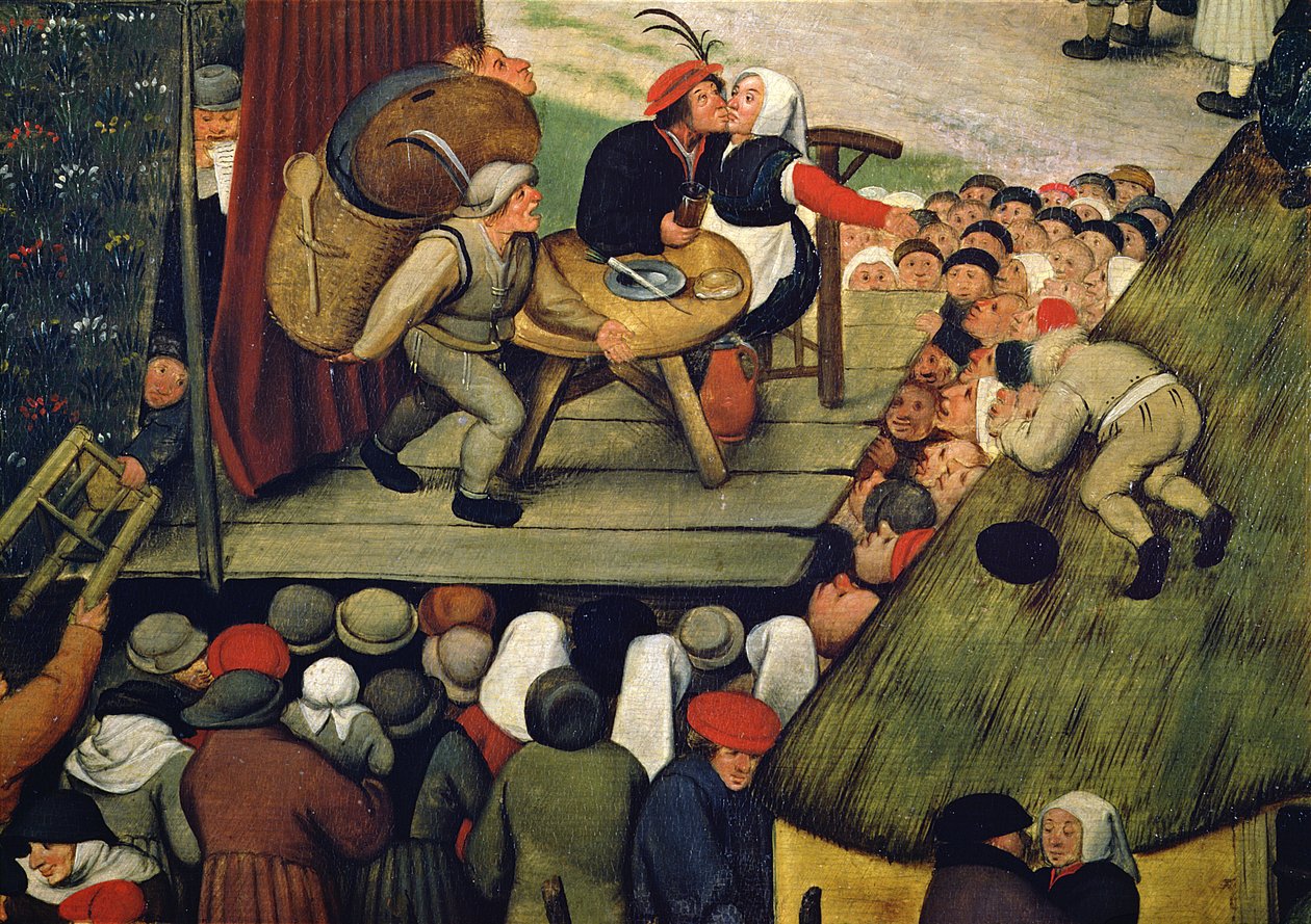عادل مع عرض مسرحي ، c.1600 (التفاصيل) بواسطة بيتر بروغل الأصغر