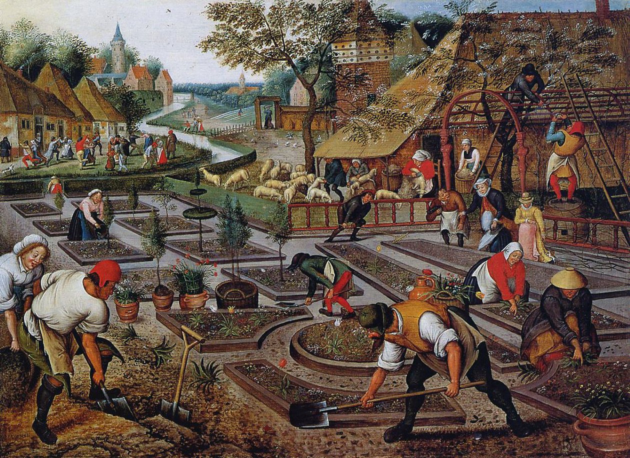 البستنة ، c.1637-38 بواسطة بيتر بروغل الأصغر