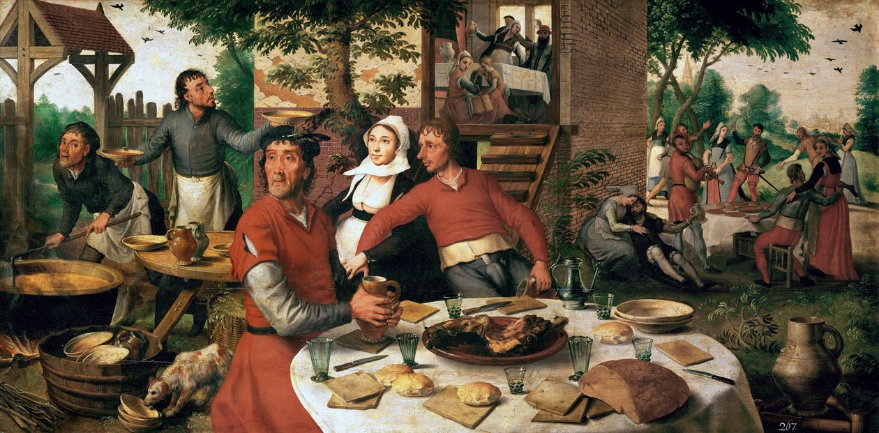 مهرجان القرية - مهرجان القرية - بيتر أرتسين (1508-1575). زيت على خشب بواسطة بيتر أيرتسين