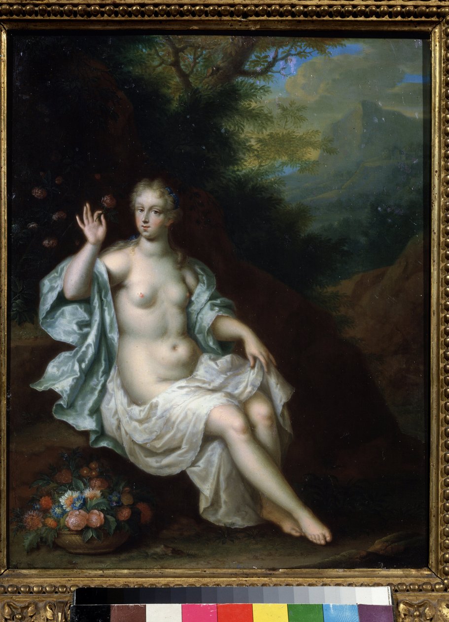"صورة فلور الحورية" (فلورا) لوحة بيتر بورن (بورم) (1650-1682) مجموعات القرن السابع عشر الخاصة لمتحف بوشكين ، موسكو بواسطة بيتر بورم