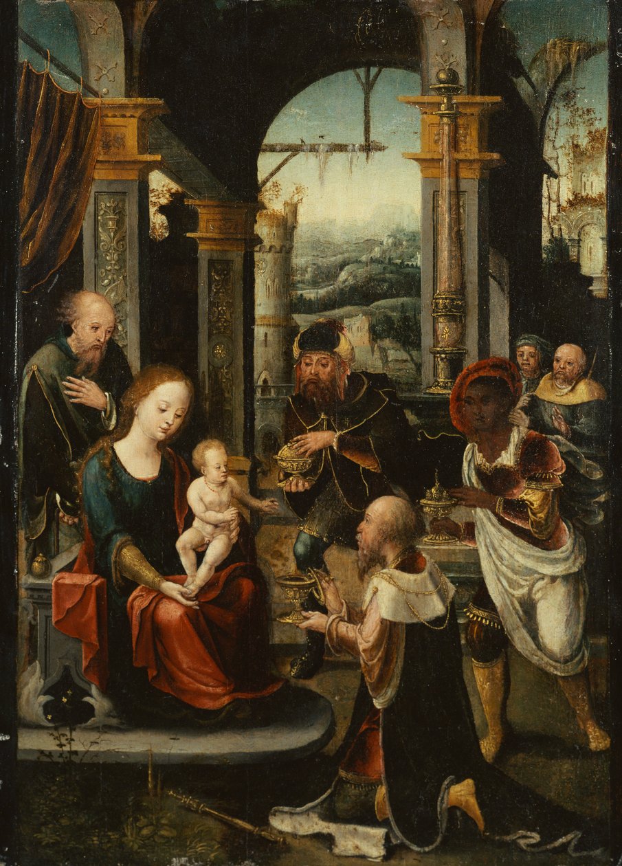 عشق الملوك (زيت على لوح) بواسطة بيتر (Attr. to) Coecke van Aelst