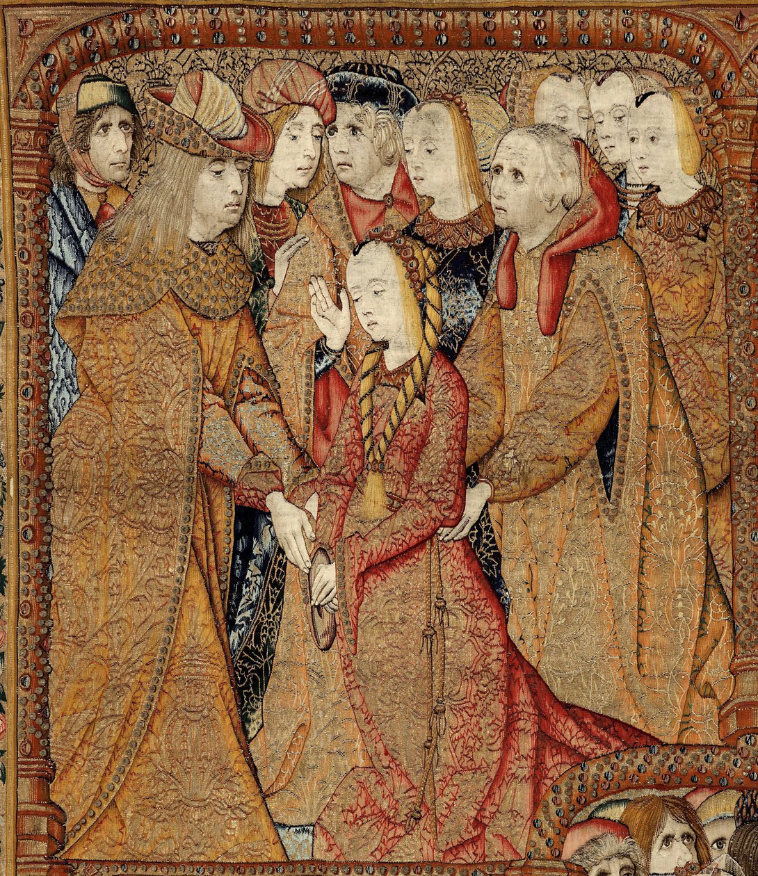 انتصارات والدة الإله أو العصافير الذهبية ، حوالي 1500 - 02 (نسيج) بواسطة بيتر (Attr. to) Coecke van Aelst