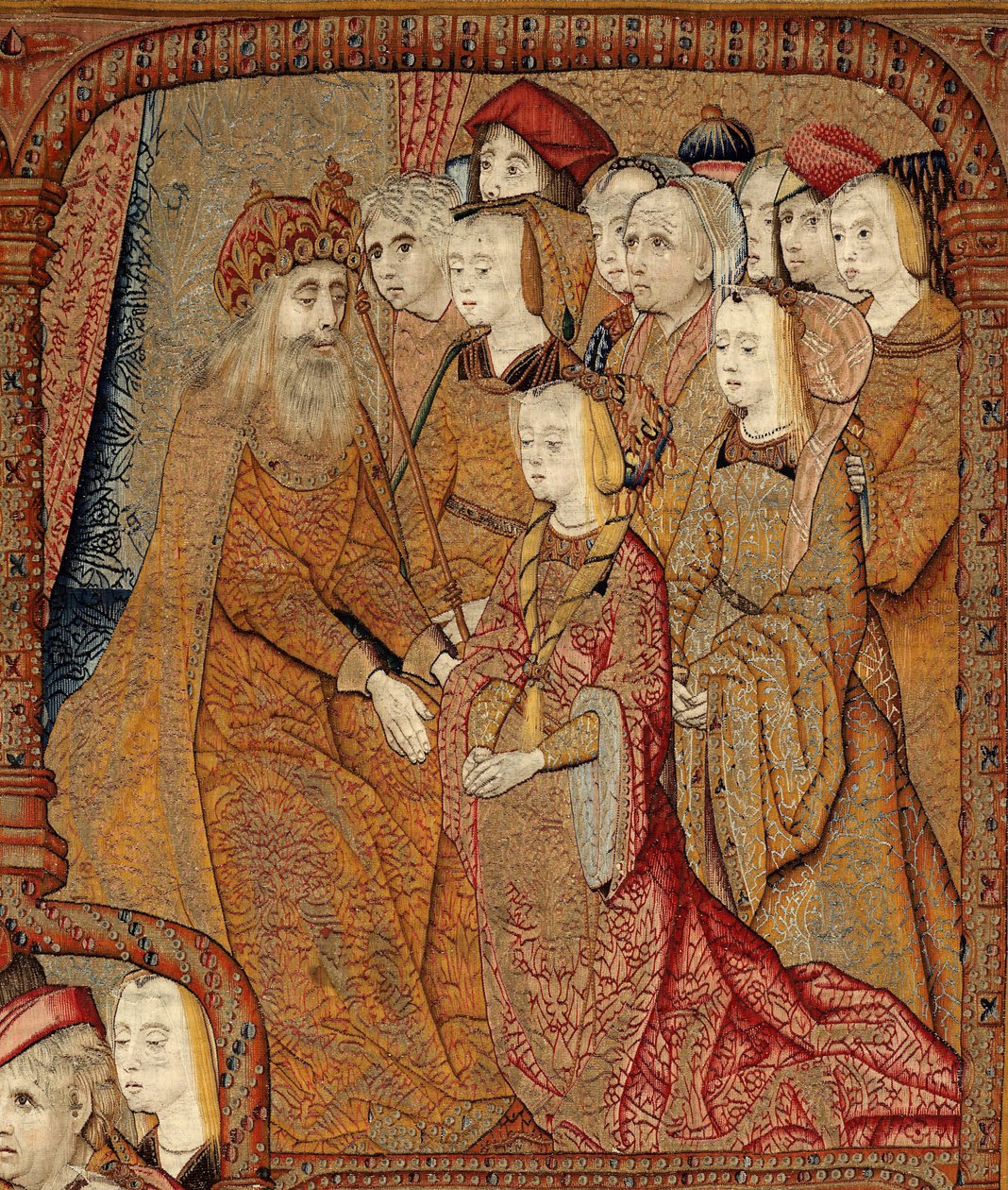 انتصارات والدة الإله أو العصافير الذهبية ، حوالي 1500 - 02 (نسيج) بواسطة بيتر (Attr. to) Coecke van Aelst