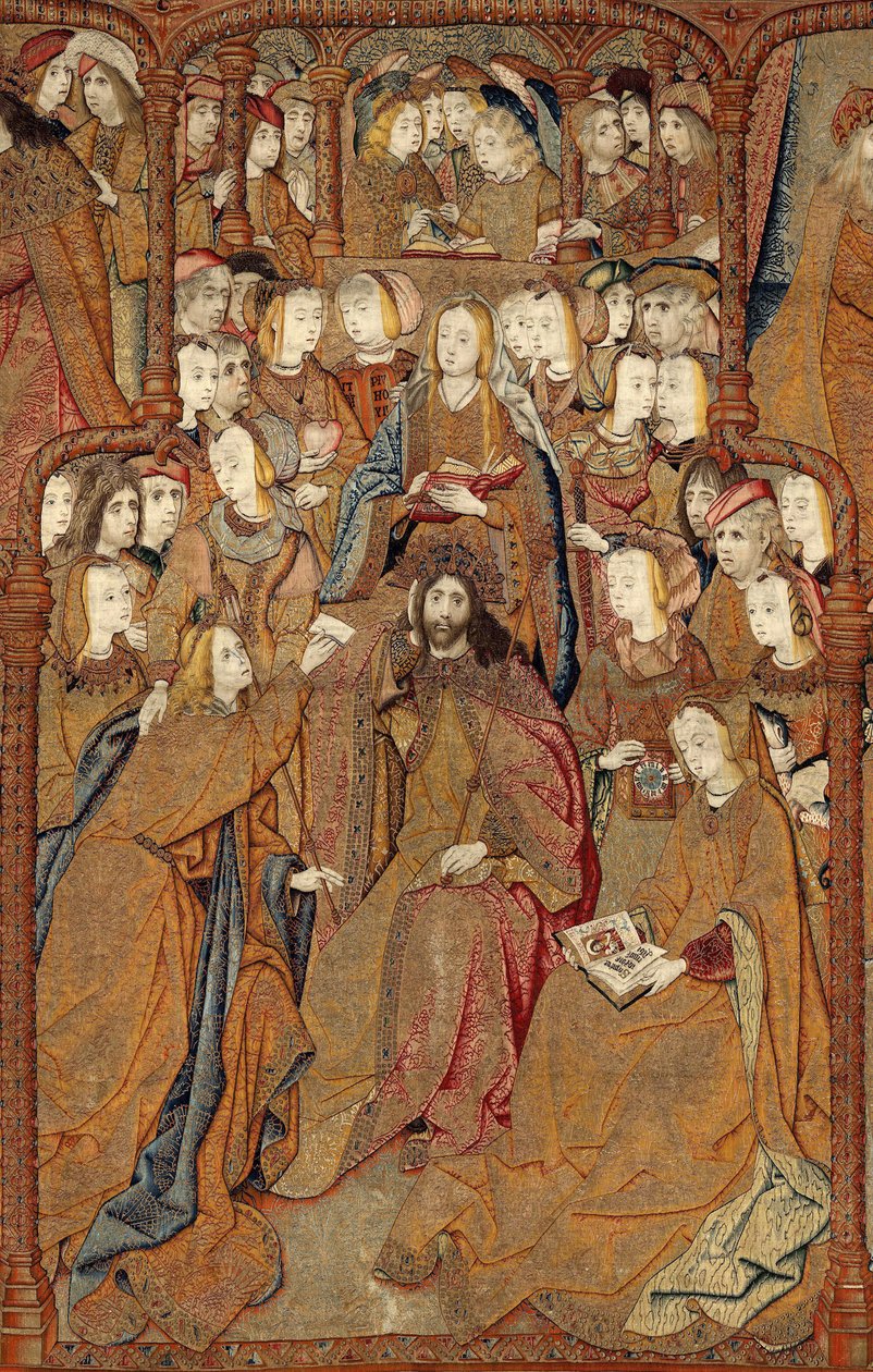 انتصارات والدة الإله أو العصافير الذهبية ، حوالي 1500 - 02 (نسيج) بواسطة بيتر (Attr. to) Coecke van Aelst