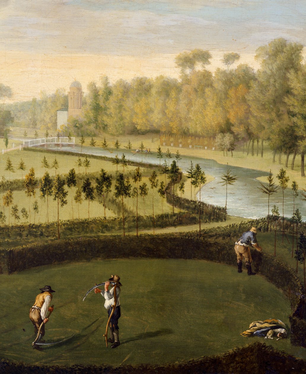 The Gardens at Chiswick House from the West (تفاصيل 369420) (زيت على لوح) بواسطة بيتر أندرياس ريسبراك
