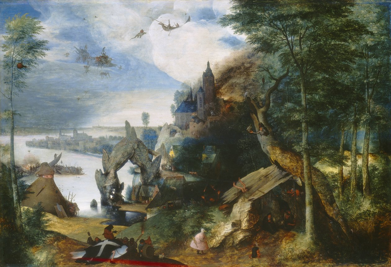 إغراء القديس أنتوني ، ج .1550-75 بواسطة بيتر بروغل الأكبر