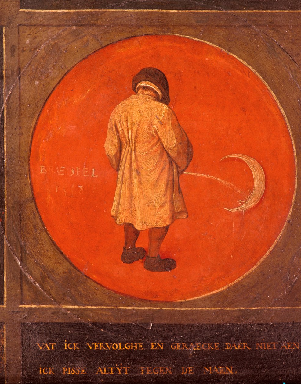 مهما فعلت ، أنا لا أتوب ، فأنا أستمر في التبول على القمر ، c1558-1560 بواسطة بيتر بروغل الأكبر