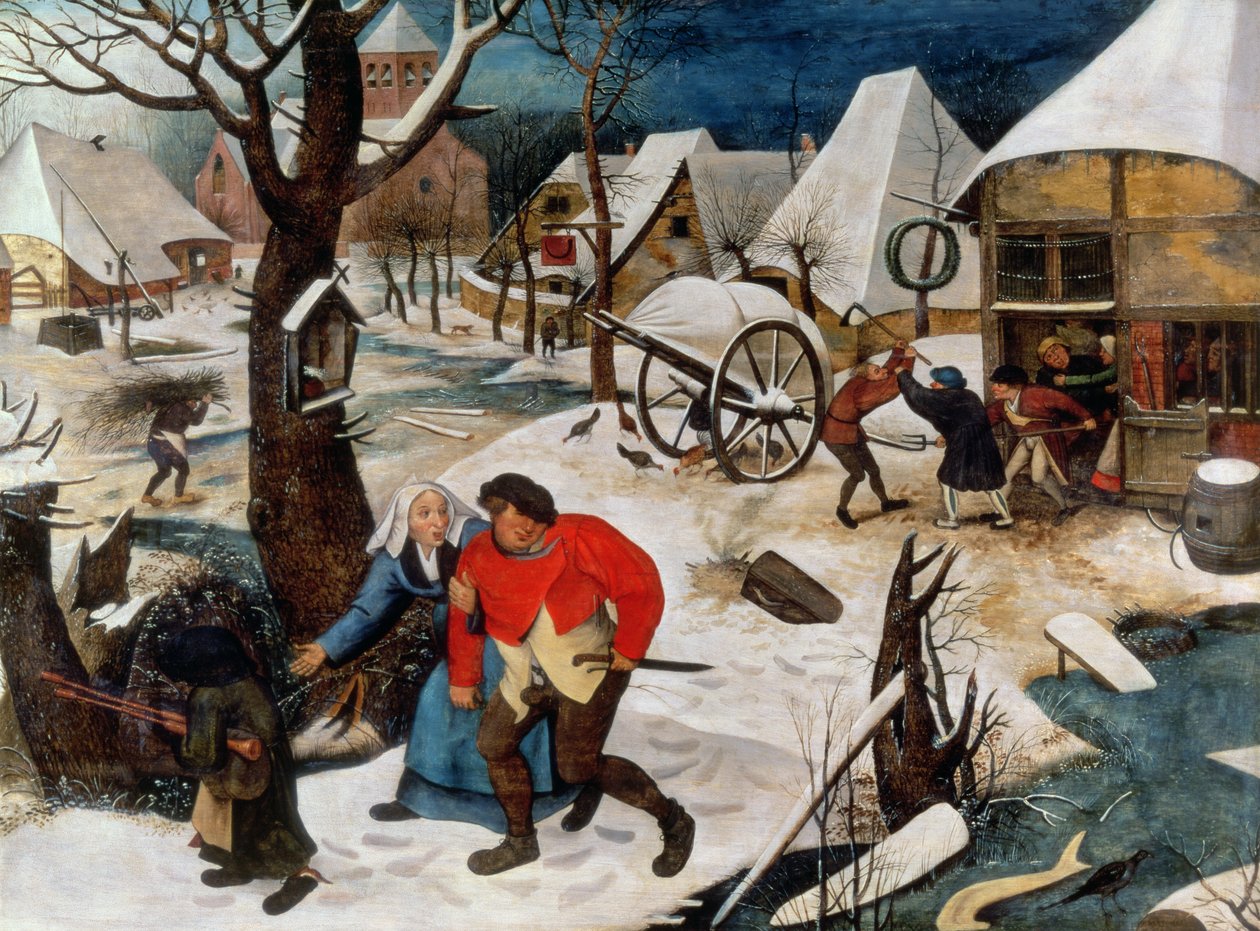 The Drunkard Being Led Home (لوحة) بواسطة بيتر بروغل الأصغر