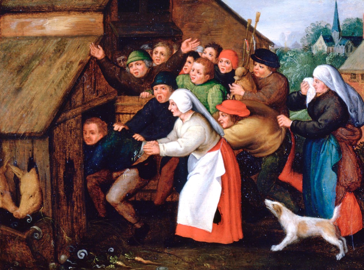السكارى دفع في Pigsty ، 1564-1638 بواسطة بيتر بروغل الأصغر
