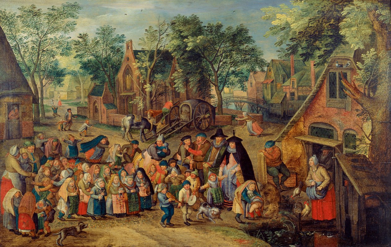 لعبة عيد العنصرة ، ج. 1620 بواسطة بيتر بروغل الأصغر