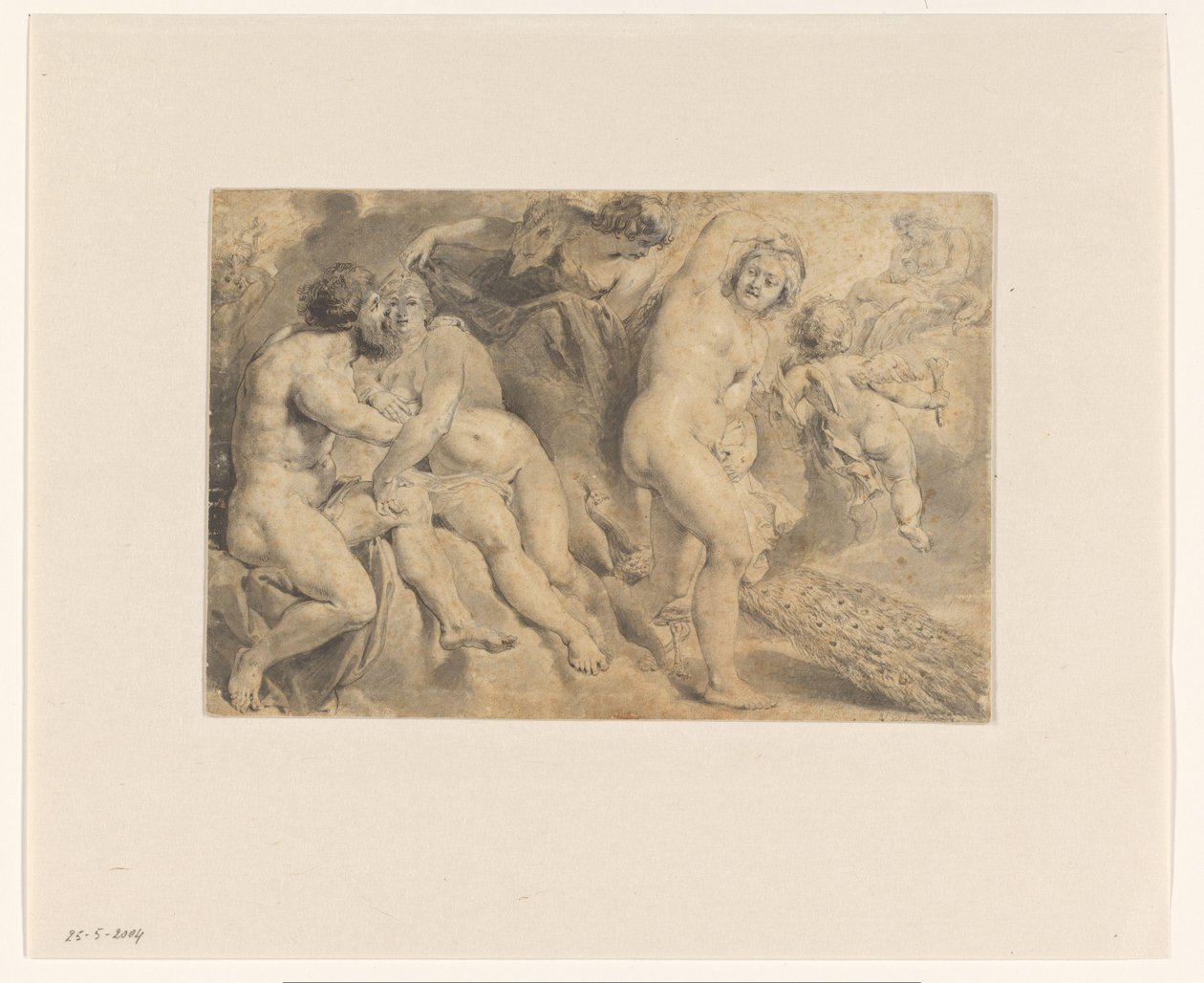 Ixion خدع زيوس وهيرا تحتضن Ixion سحابة Nephele ، التي اتخذت شكل Hera بواسطة بيتر كلايس. Soutman (رفض الإسناد)