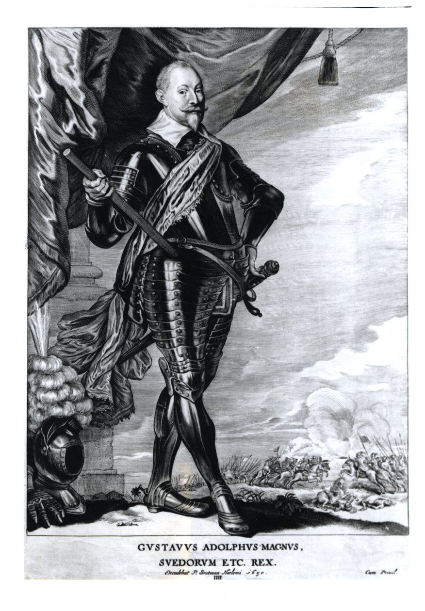 صورة غوستافوس أدولفوس الكبير ، ملك السويديين (1592-1632) ، 1650 بواسطة بيتر كلايز سوتمان