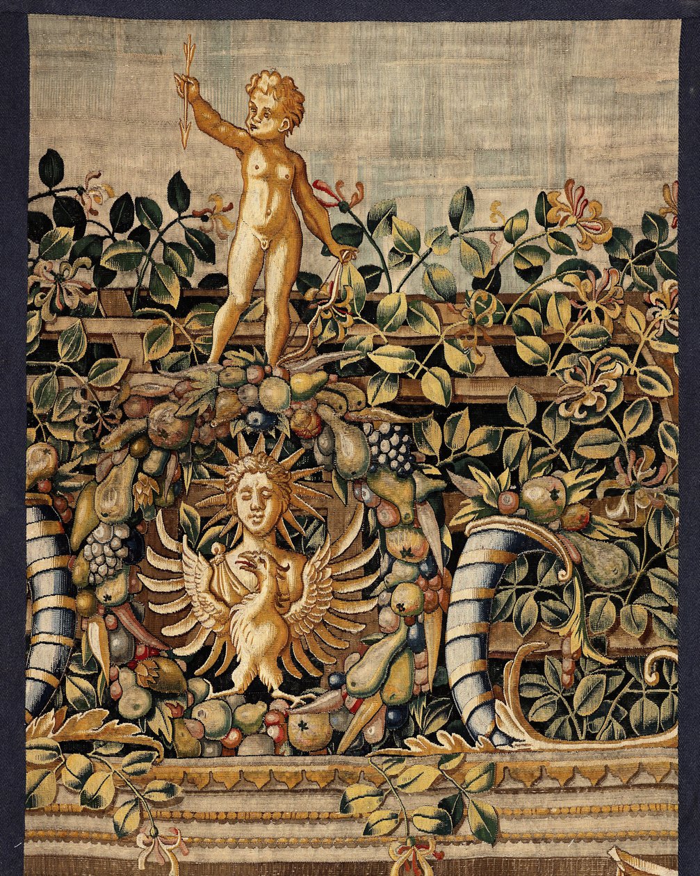 Vertumnus و Pomona: تحول Vertumnus إلى صياد ، حوالي 1550 (الذهب والصوف والحرير) بواسطة بيتر كويك فان إيلست