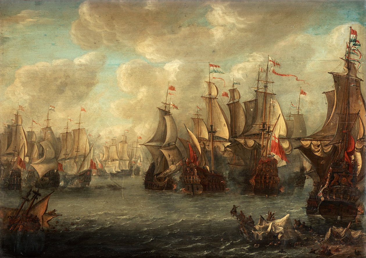 الغارة على ميدواي ، 1667 بواسطة بيتر كورنيليز فان سويست