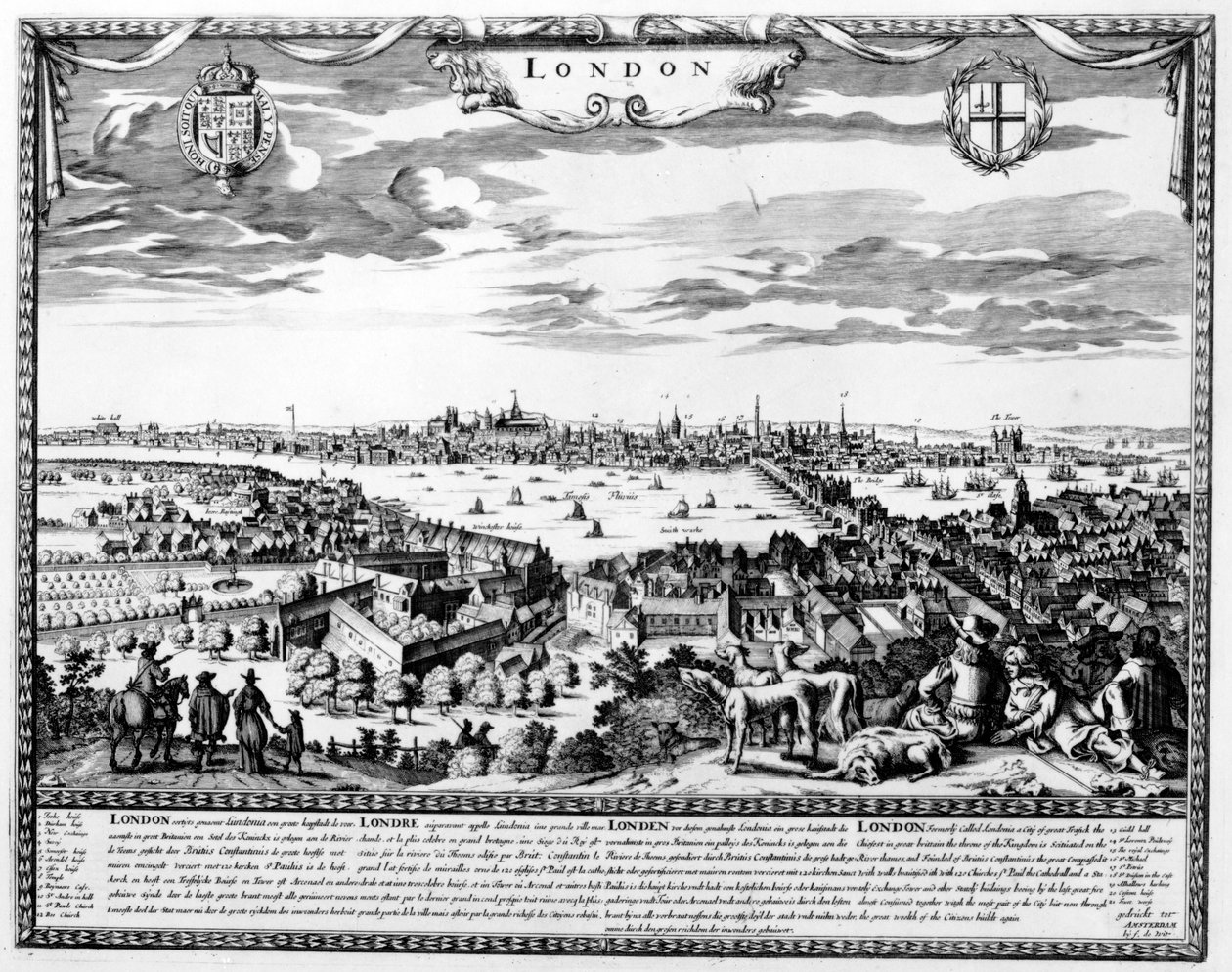 منظر لندن ، c.1700 بواسطة بيتر هندريكس شوت