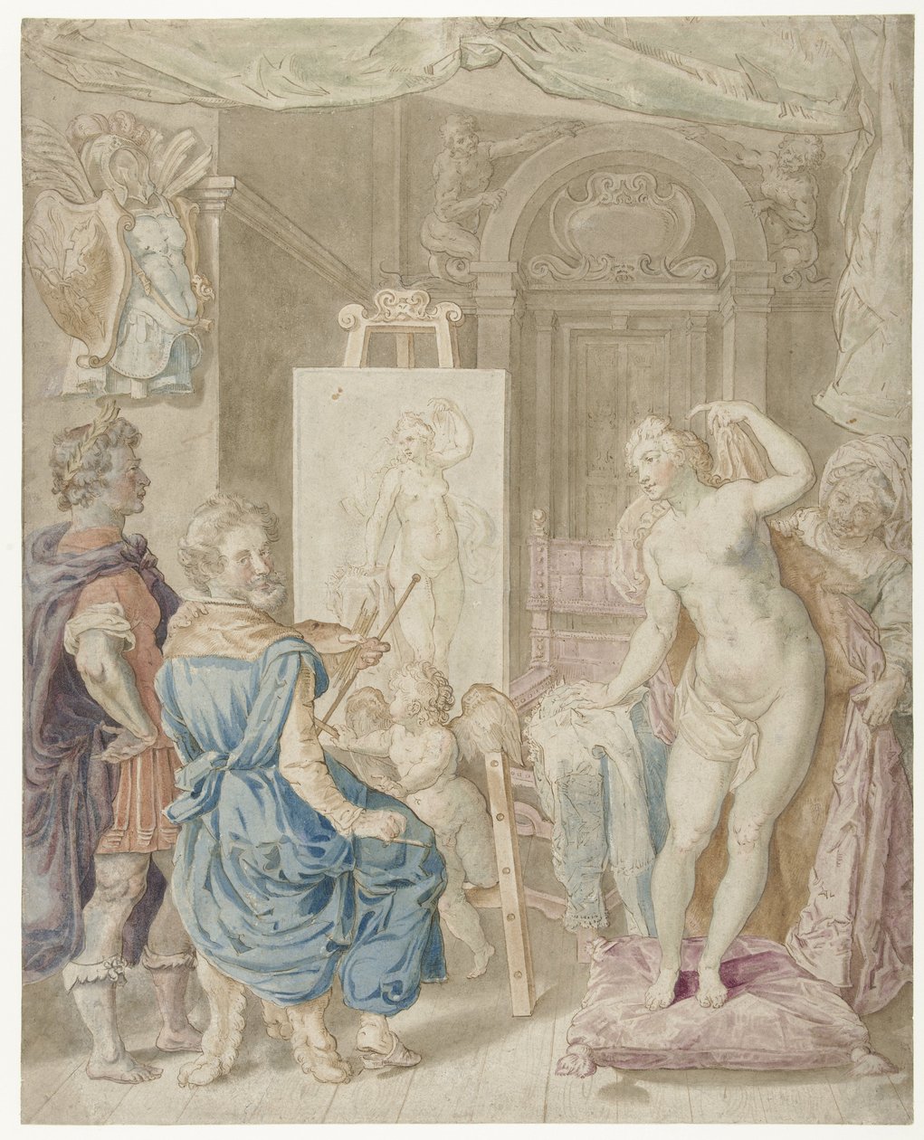 سوف يرسم Apelles Campaspe بواسطة بيتر إسحاق.