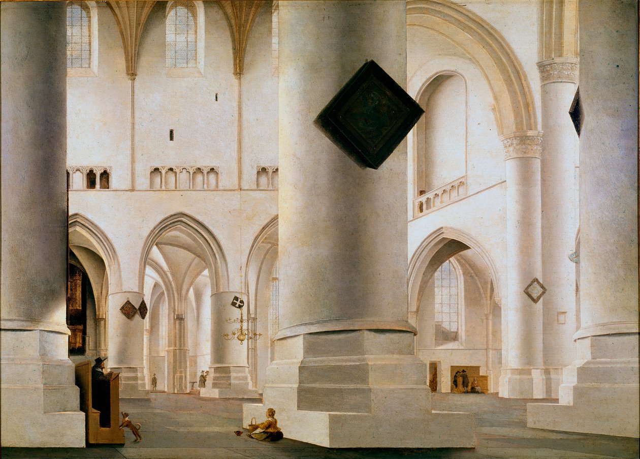 الجزء الداخلي من كنيسة هارلم الكبرى لوحة بيتر ساينريدام (1597-1665) (ec.holl.) 1636-1637 صن. 59x81 سم لندن ، معرض وطني بواسطة بيتر يانز سينريدام