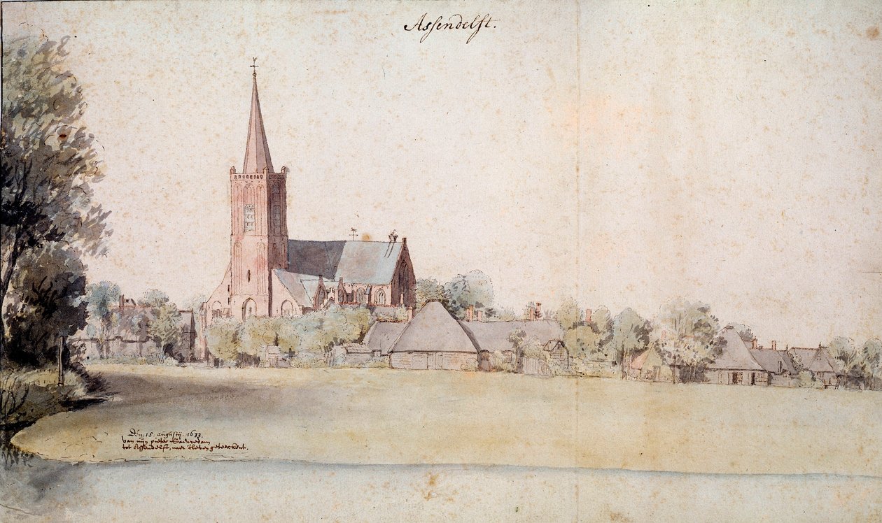 منظر لأسينديلفت في هولندا عام 1633 رسم بييتر يانز (1597-1665) 1633 باريس. المعهد الهولندي بواسطة بيتر يانز سينريدام