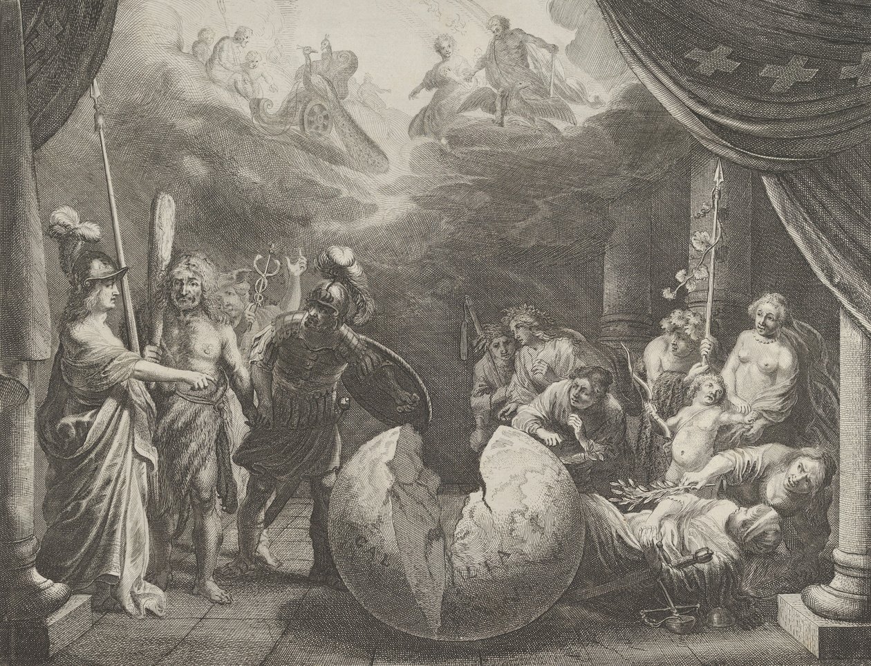 اللوحة 11: رمزية على الخلاف في فرنسا ، من Caspar Barlaeus، Medicea Hospes، 1638. بواسطة بيتر نولبي