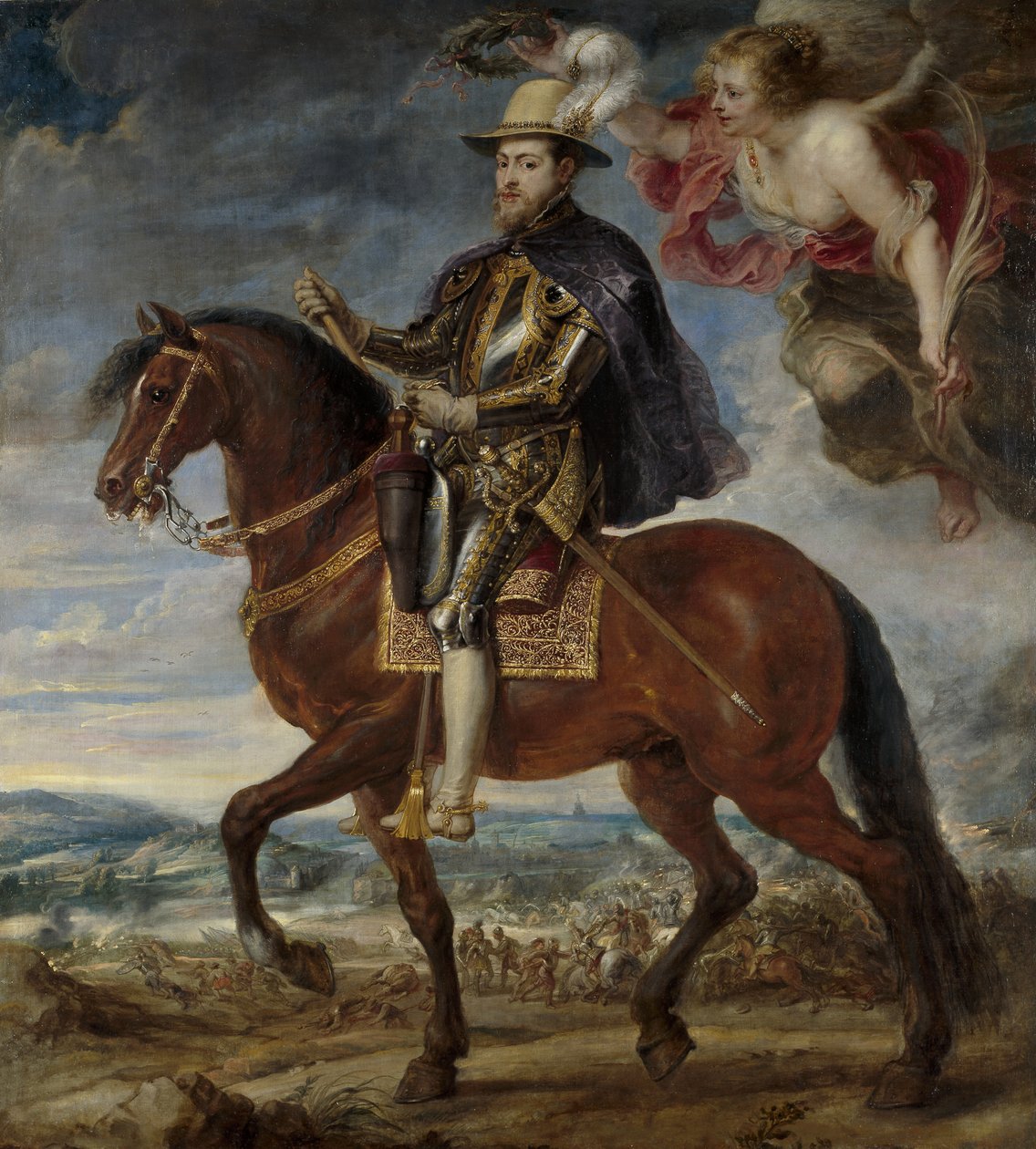 صورة فيليب الثاني 1527-1598 على ظهور الخيل ، 1628 بواسطة بيتر بول روبنز