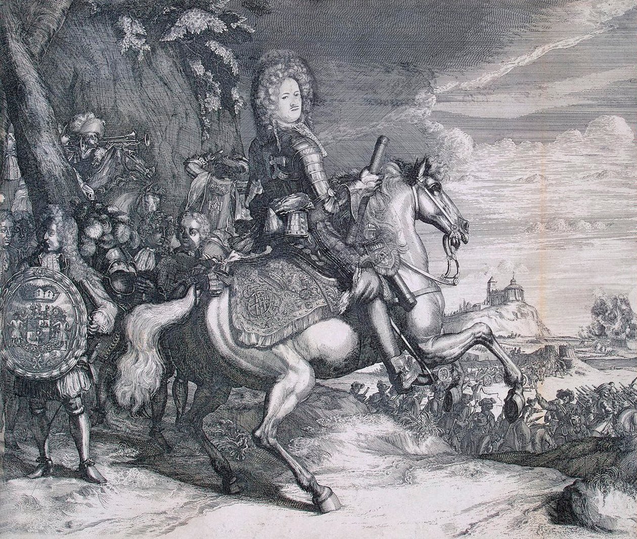 صورة الفروسية لألكسندر دانيلوفيتش مينشيكوف ، c1707. بواسطة بيتر بيكارت