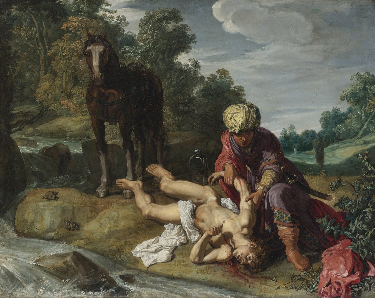 السامري الصالح ، ج. 1612 بواسطة بيتر بيترس. آخر رجل