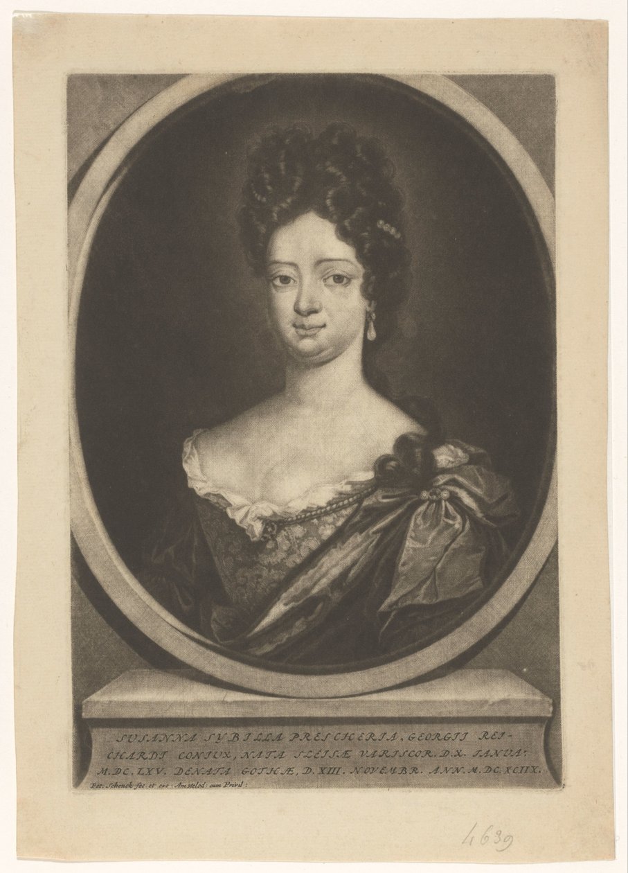 Portret van Susanna Sibylla Reichardt بواسطة بيتر شينك (أنا)