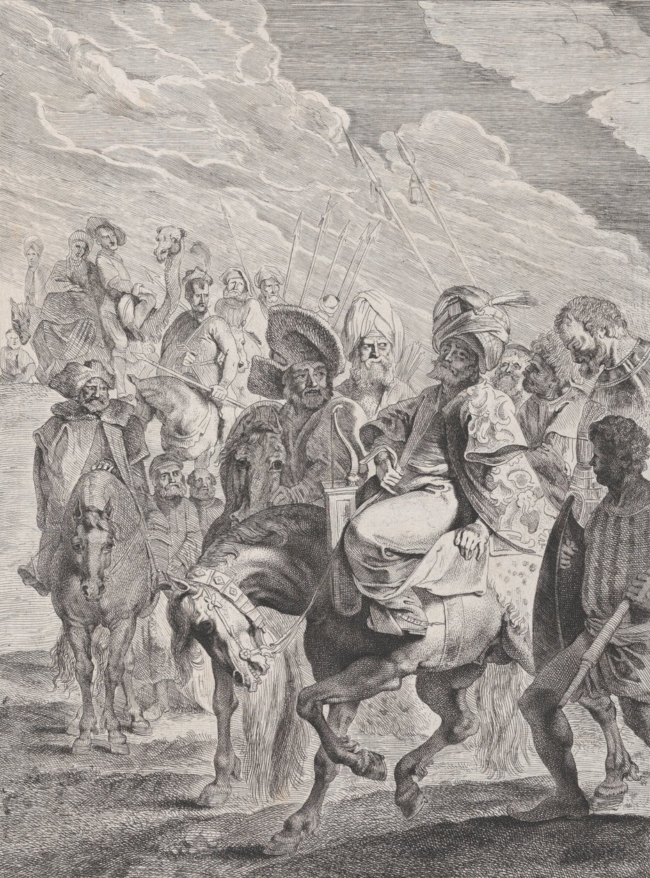 أمير تركي على صهوة حصان ، كاليفورنيا. 1620-25. بواسطة بيتر سوثمان