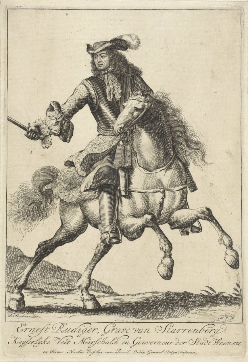صورة الفروسية لإرنست روديجر فان ستارهيمبيرج بواسطة بيتر ستيفنز (تم الإبلاغ عنه عام 1689)