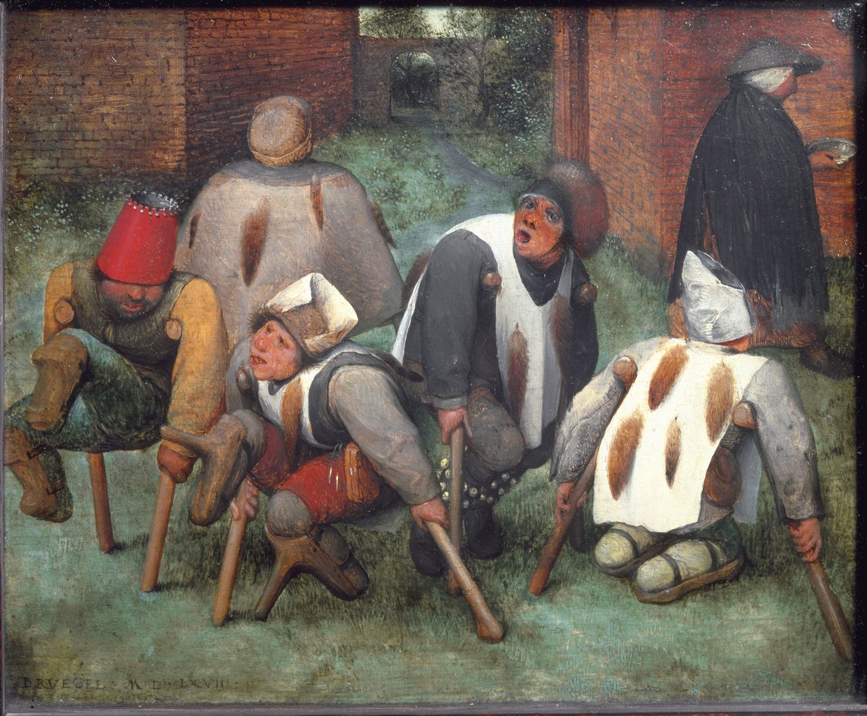 The Beggars or The Cripples - oil on wood بواسطة بيتر بروغل الأكبر