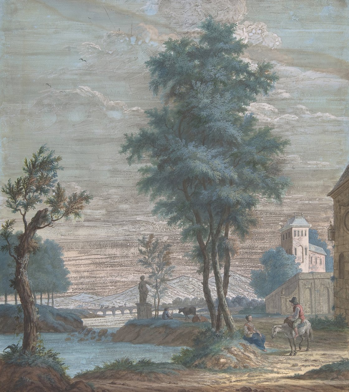 Lanscape الإيطالية ، 1769. بواسطة بيتر دي جروت