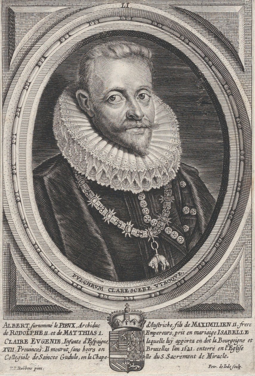 صورة ألبرت السابع ، أرشيدوق النمسا ، كاليفورنيا. 1650. بواسطة بيتر دي جود الثاني